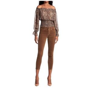 L’agence Lilia metallic off the shoulder top, size M.